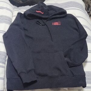 Black Hoodie with Red Accents